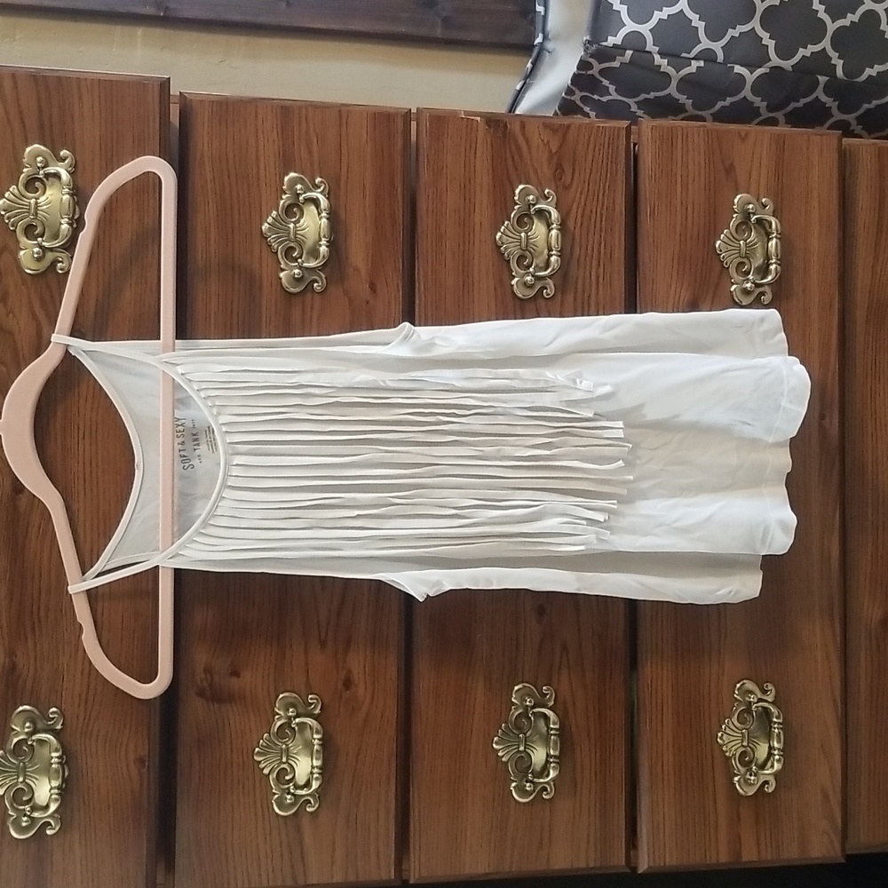 American Eagle small soft and sexy tanktop with fringe front